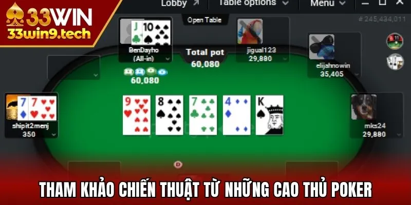 Tham khảo chiến thuật từ những cao thủ Poker